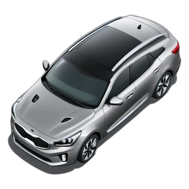 cartoon grey kia k5 car isometry sticker
