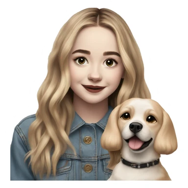 Sabrina carpenter with dog sticker