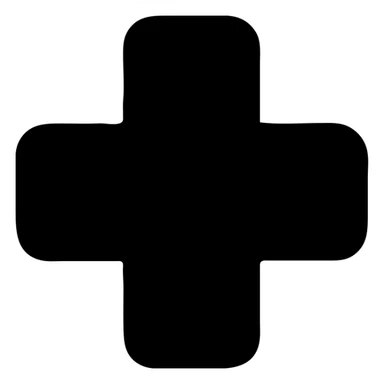 red cross symbol, clean and bold sticker