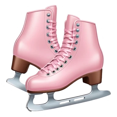 pastel pink ice skates sticker
