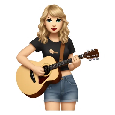 Taylor Swift holding a guitTaylor Swift holding a guitar. sticker
