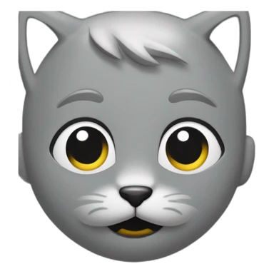 un chat gris chokbar sticker