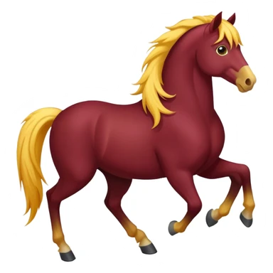 Wild horse maroon and yellow  sticker