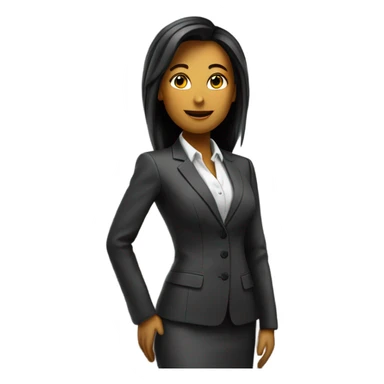 Female cut business action sticker