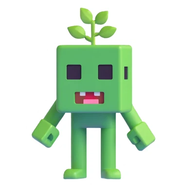 Minecraft creeper 3D emoji sticker