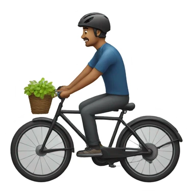 man on bike sticker