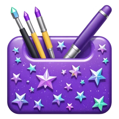 Purple Glitter administrator tools sticker