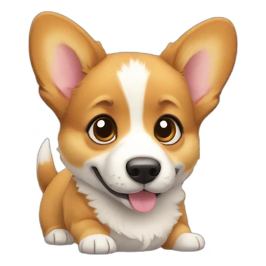 Corgi puppy sticker