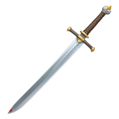 a viking blade, bastard sword, pixel art style, transparent background sticker