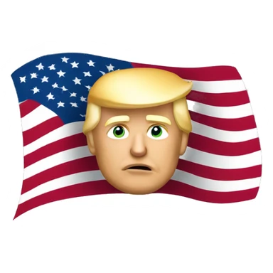 Donald trump with American flag  sticker