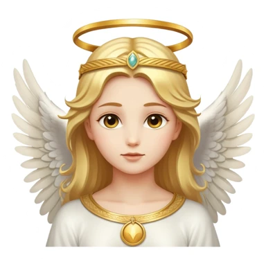 Angel with halo and wings sticker