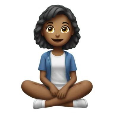 girl sitting by the window sticker