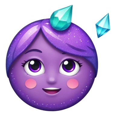 Glitter Roxo e Ciano Seta para direita sticker