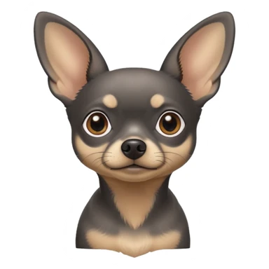 Grey-black Chihu dog sticker