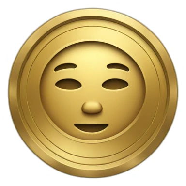 a golden coin with 7 in the middle of it sticker