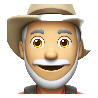 Human Photography Adult Farmer, toon match game 3D character rendered sticker