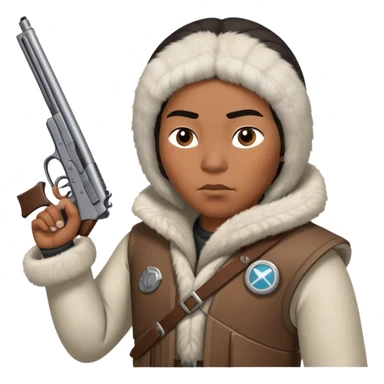 Inuit with a gun sticker