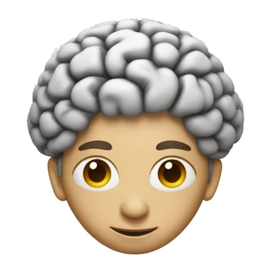 Smooth brain with no ridges sticker