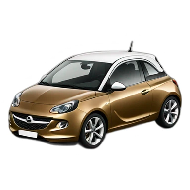 Light brown Opel Adam with white roof sticker
