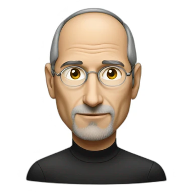 steve jobs side looking sticker