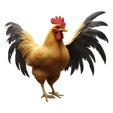 Chicken picked up by a tornado  sticker