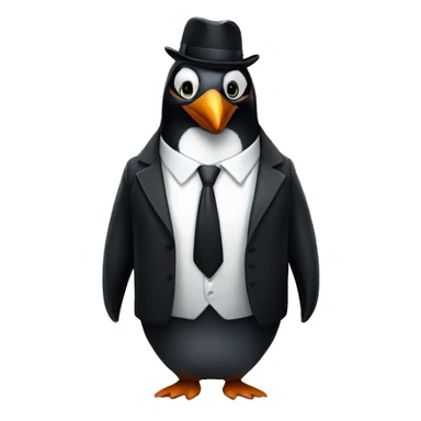 penguin as a mafia boss sticker