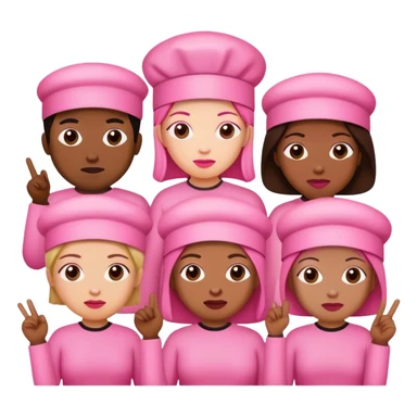 artists in pink protesting for spam meat is art sticker