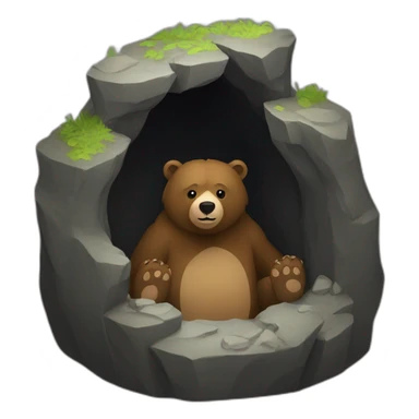 Bear's cave sticker