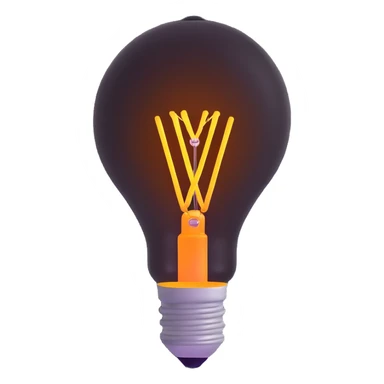 neon light bulb sticker