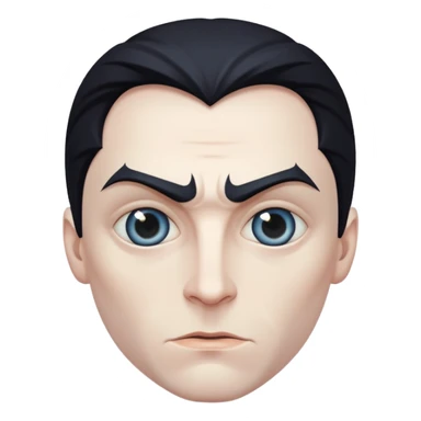 a man with eyes like Batman, mysterious and heroic sticker