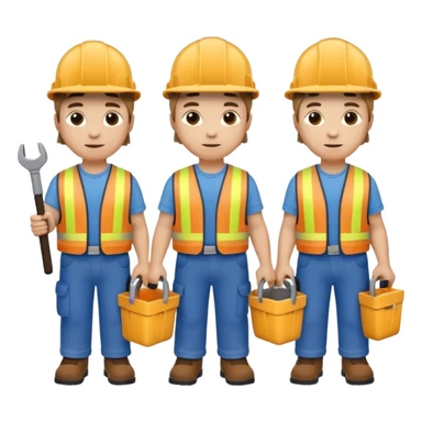 20 tiny construction workers sticker