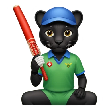  Panther in cricket match  sticker