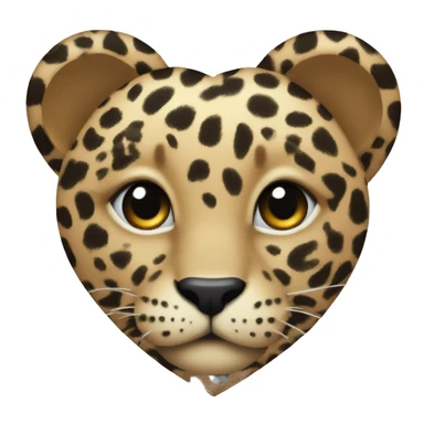 this heart 🩷 in leopard print style sticker