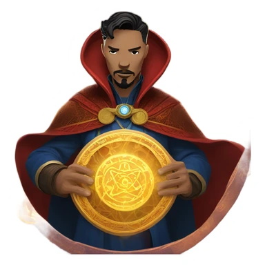 Dr strange using his shield  sticker