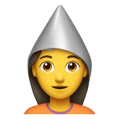 A girl with cone head sticker