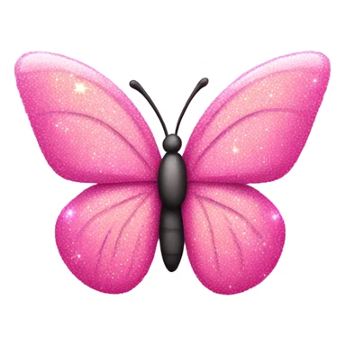 pink sparkly butterfly  sticker