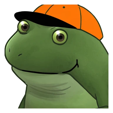 bufo with orange cap sticker
