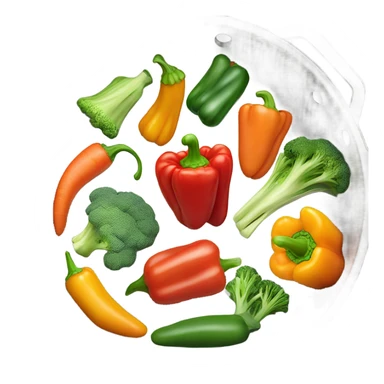 vegetabless  in pan sticker
