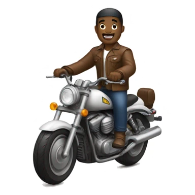 Man riding motorcycle sticker