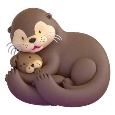 sleepy otter sticker