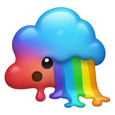 Rainbow vomitting sticker