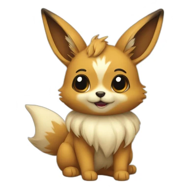 Evee avec un coeur sticker