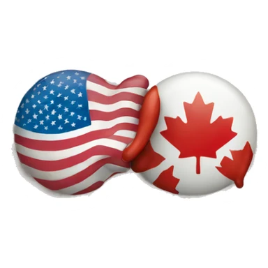 USA and canada sticker