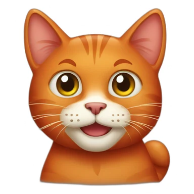 funny red cat sticker