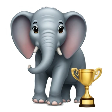 elephant with trophee sticker