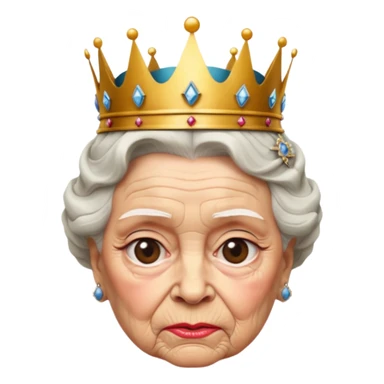 La reine Élisabeth 2 en moche et aigri très laide sticker