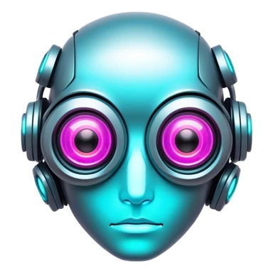 neon cyberpunk style cyber eyes sticker