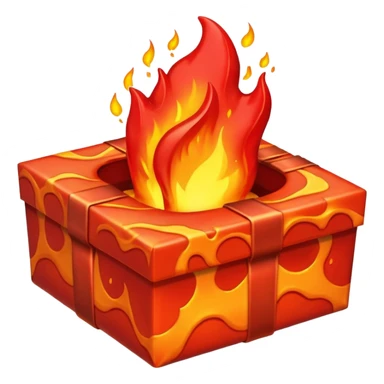 hot lava gift box sticker
