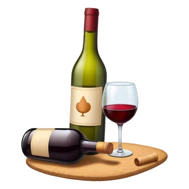 wine bottle on floor sticker