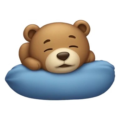 Sleeping teddy bear sticker
